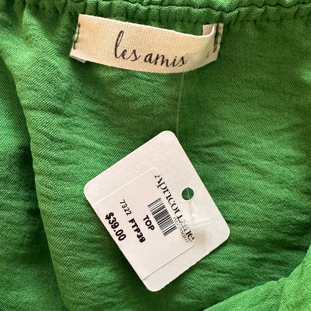 Apricot Lane Green Ruffle Blouse - Picture 4 of 5